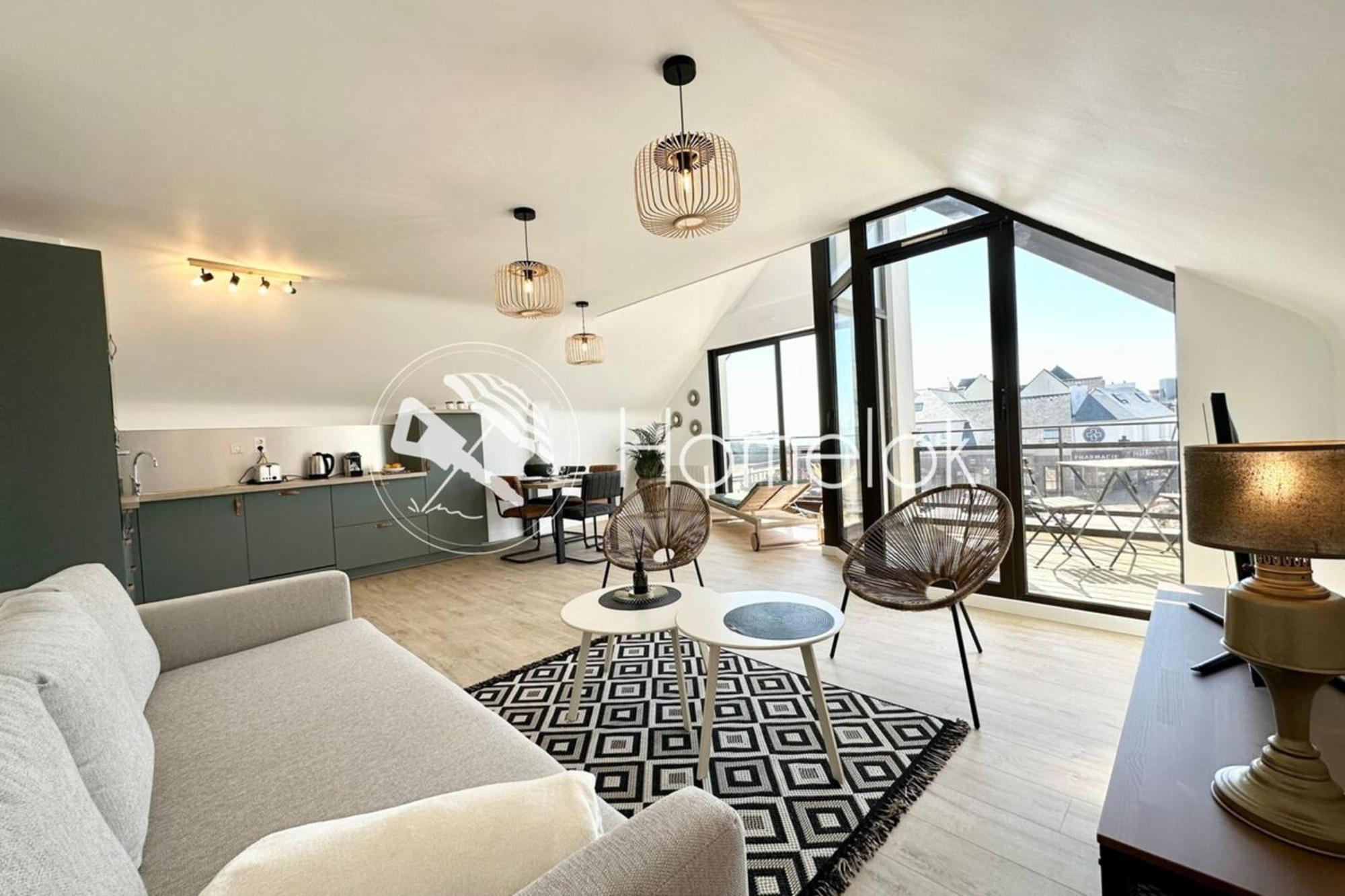 T2 Neuf Top Cocooning Terrasse - Face A La Mer Ploemeur Luaran gambar