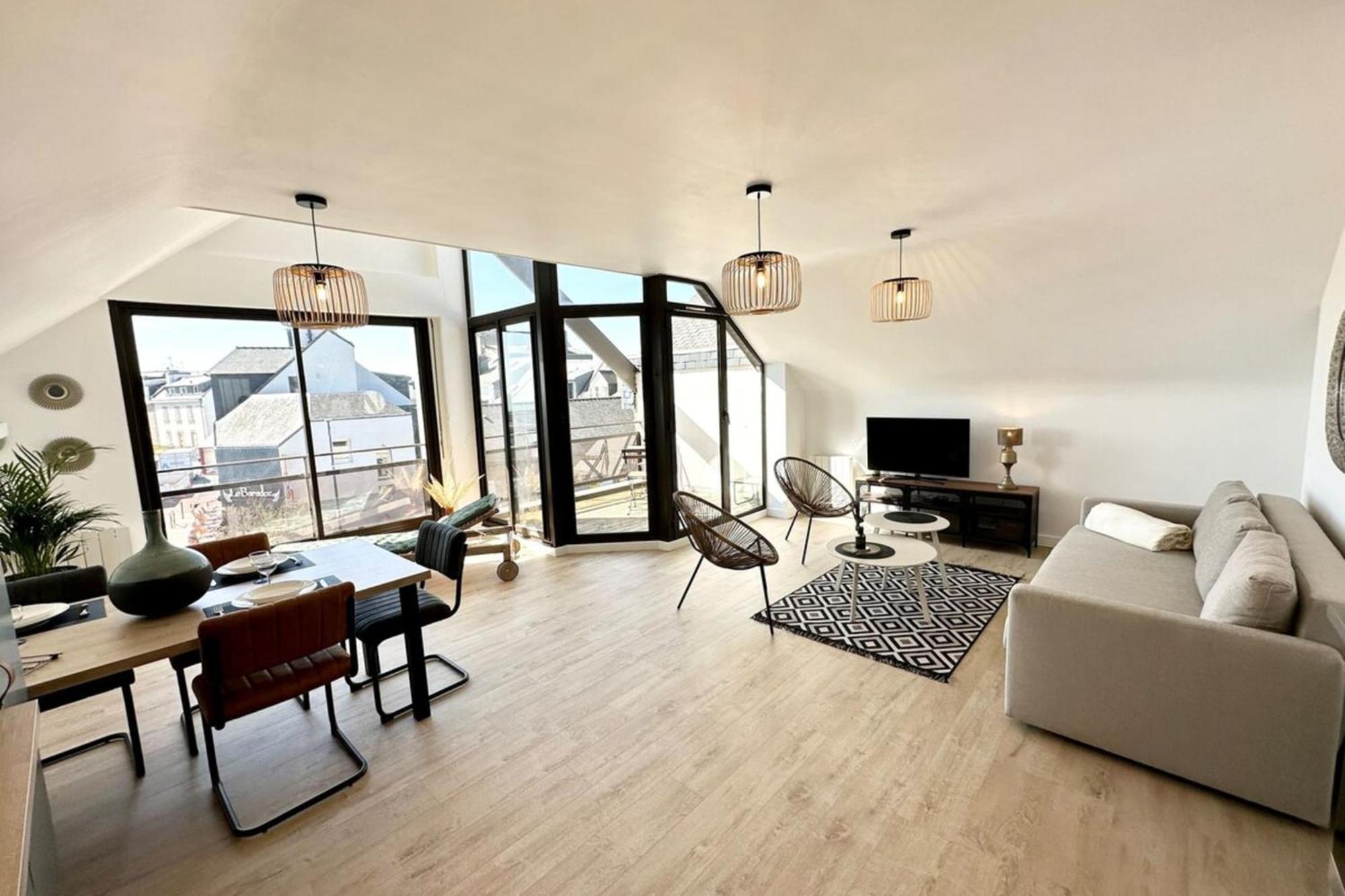 T2 Neuf Top Cocooning Terrasse - Face A La Mer Ploemeur Luaran gambar