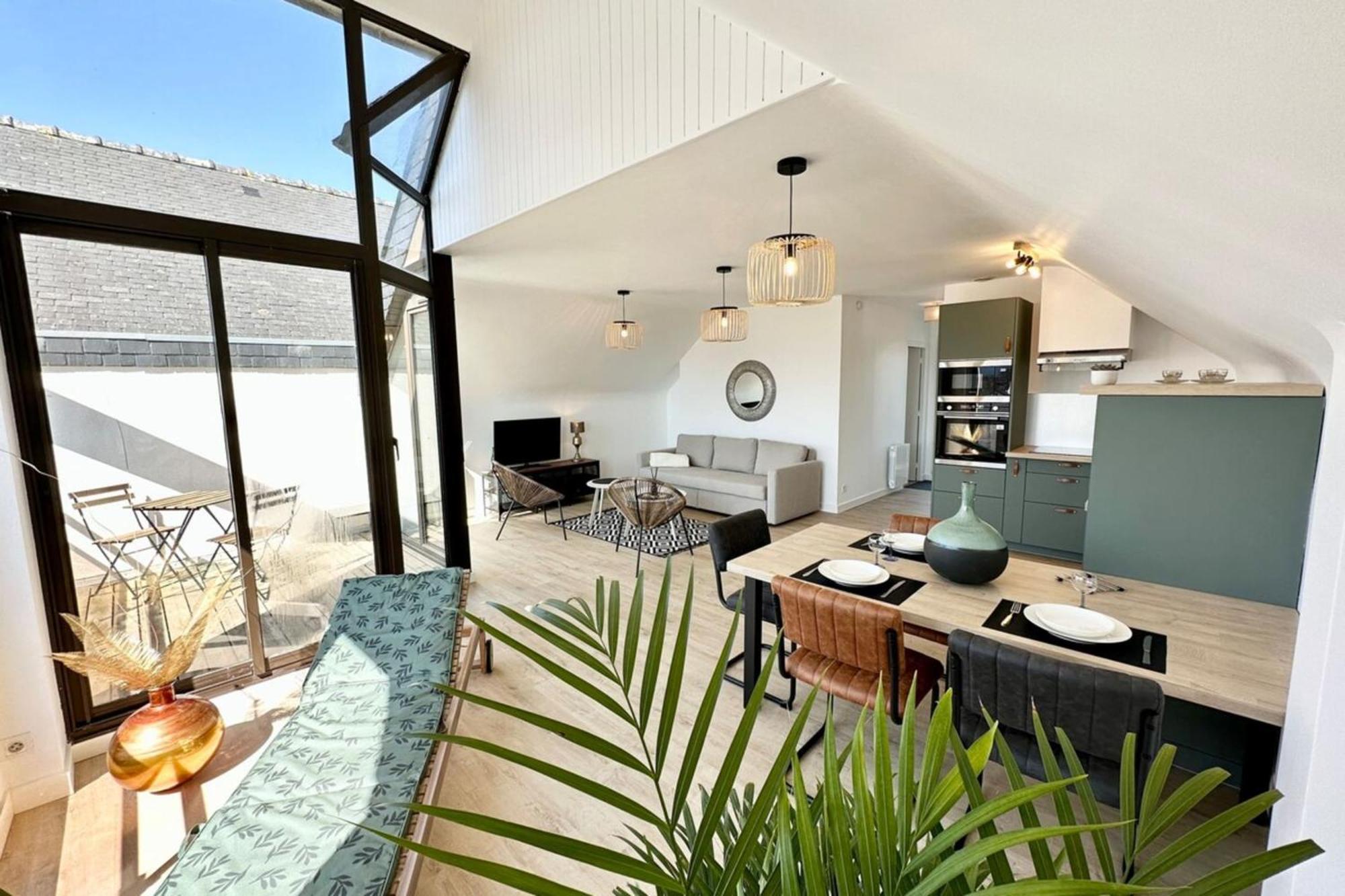 T2 Neuf Top Cocooning Terrasse - Face A La Mer Ploemeur Luaran gambar
